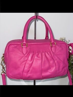Miu Miu Fuchsia Leather Hand/Shoulder Bag